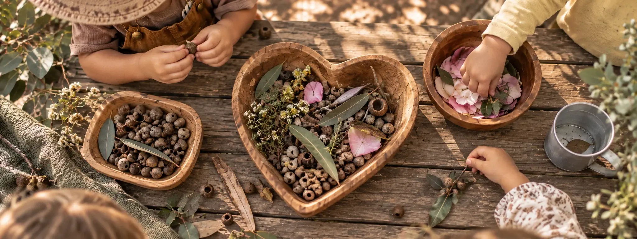 Nature play at Sunshine Mini School, a family-owned childcare centre in Tingalpa