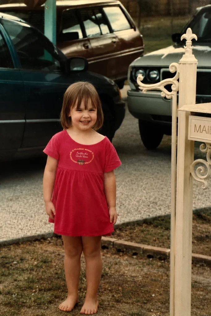 Kirsty, co-owner of Sunshine Mini School, as a young girl